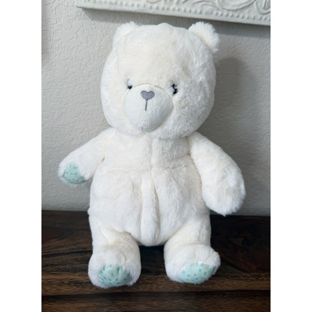 Giggle Scape Plush Teddy Bear Beige/Brown Black Eyes Surface Washable 1+ Years